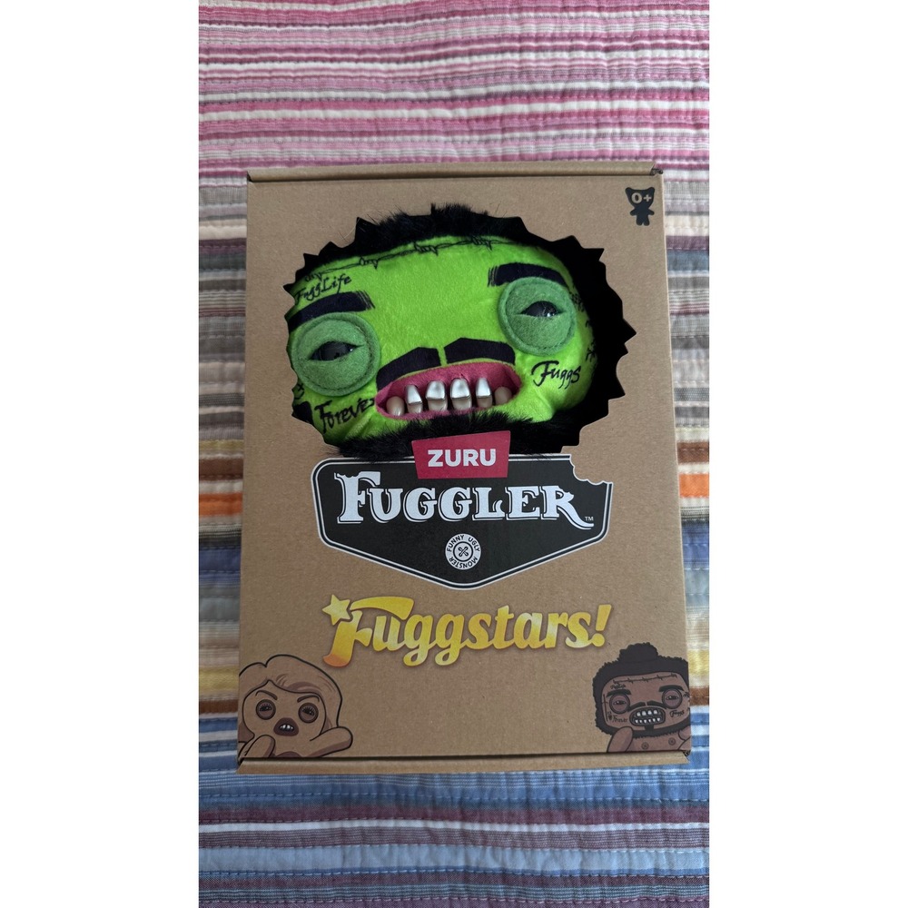 Zuru Fuggler Fuggstars Green Tattooed Face Funny Ugly Monster Plush New in Box